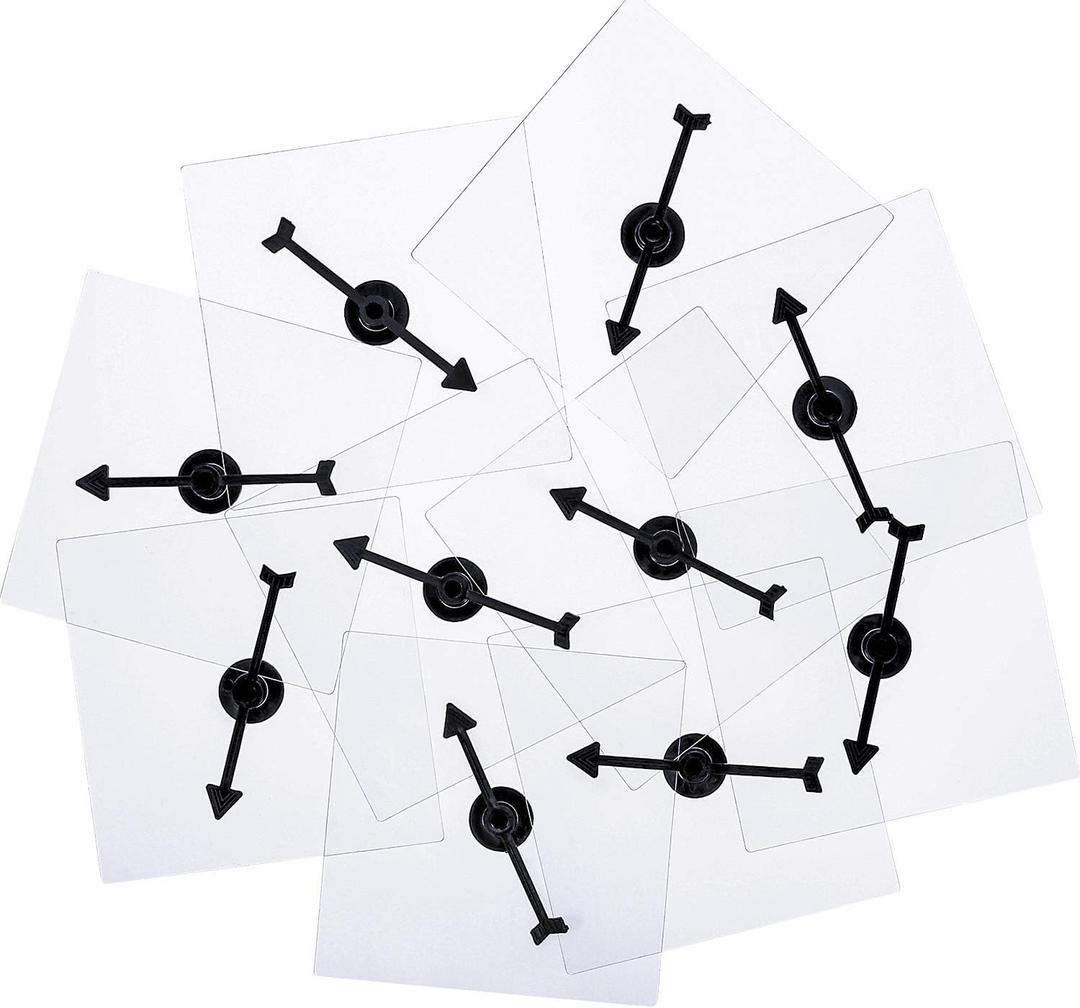 Gejoy Transparent Spinners Bulk for Classroom Clear Spinners Dry Erase Math Game with Rotating Arrow(20 Pack,Clear)