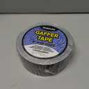 Gaffers Tape Heavy Duty, Easy to Rip, Residue-Free Professional Grade Floor Tape for Electrical Cords, Matte Finish Non Reflective, Weather Resistant (1, Black, 2" x 30 Yards)
