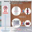Heavy Duty Standing Sign Holder 8.5x11 Inch - Pedestal Floor Sign Stand with Weighted Base - Vertical & Horizontal View Poster/Menu Holder for Indoor/Outdoor Business Store Advertising, Silver