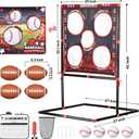 VROGTIK 2-in-1 Football & Baseball Toss Game for Kids Ages 3-8 - Outdoor Garden Toy for Backyard, Beach & Camping, Family Party Fun Sports Toy