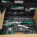 IBOSAD Hydraulic Copper Pipe Tube Fittings Crimping Tool with1/2,3/4,1" for Copper and F877 Stainless PEX Press,3/8 to 1" for F1807 Pex Pipe (with extra Multi-directional Jaw)