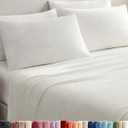 Fleece Sheets Full Size Set - 4-Piece Velvet Flannel Sheet Set - Super Soft Fleece Bedding - 1 Flat & 1 Fitted and 2 Pillowcases - Cozy Warm, Comfy & Plush - Deep Pockets, Fuzzy & Anti-Static - Ivory