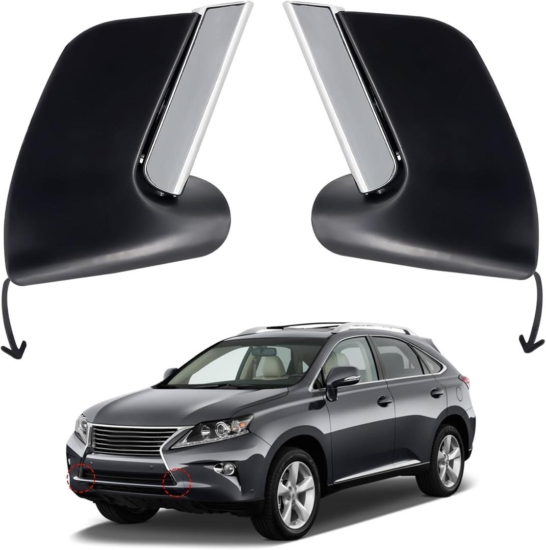 531250E050 2Pcs Front Bumper Trim and Lower Towing Left & Right Side Fit For Lexus RX350/ RX450H Base 2013 2014 2015,Car Bumper Tow Hook Cover Replace 531260E050 521270E921 521280E921