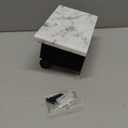 Gypie Marble Toilet Paper Holder with Shelf, 304 Stainless Steel Screw Wall Mounted, Tissue Roll Holder for Bathroom Washroom Matte Black