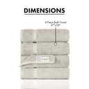 SALBAKOS 100% Turkish Cotton Bath Mat Towel Set of 2 Piece | 20x34 in Large Bath Mats | Luxury Hotel Quality, Thick, Absorbent, Quick Dry Bathmats for Bathroom & Toilet (Stone, 2 Bath Mats)