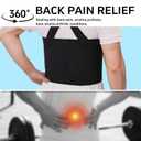 Work Back Brace for Men and Women Shoulder Straps Pain Relief Lower Support Belt With Suspenders Adjustable Workout Warehouse Heavy Lifting Safety Protection Construction Moving Black X-Large (Black, XL)
