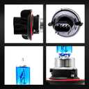 9008 H13 Car Headlight Bulb 60/55w,12V Super White 5000K Auto Halogen Lamp,High And Low Beam White Light, Fog Replacement Bulb,2 Pack