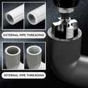 2 x 2 PCS Pipe Thread Cutting Tool, Integrated Internal & External Pipe Threading Tool, 1/2'' and 3/4'' Water Pipe Internal &External Integrated Threader with Electric Drill Pipe Threader Rethreading Kit