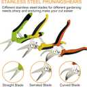 Pruning Shears, 4 Pack Garden Shears with Gardening gloves, Clippers Handheld, Stainless Steel Garden Snips, Lengnoyp Pruners for Gardening