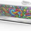 SAMYUCHO 1/64 Scale Diecast Display Case for Hot Wheels Matchbox Cars, Toy Car Model Mini Garage with LED Light and Acrylic Cover, Stackable Parking Lot Diorama Storage for Collection Present (Multi Color)