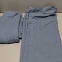 RYB HOME Semi Sheer Curtains 95 inches Length for Windows Sunlight Filering Privacy Protect Soft & Vertical Rod Pocket Drapes for Bedroom Living Room Dining, Blue Haze, W 52 x L 95 inch, 2 Panels