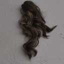 HOOJIH Clip in Ponytail Extension, Ponytail Extension 18 Inch Hair Ponytail Extension Wavy Ponytail Clip on Ponytail Synthetic Ponytail Hair Pieces for Women - Medium Brown Ash Blonde Highlights