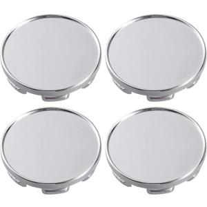 ACROPIX 48mm Inner Diameter 6 Clips 53mm Overall Outer Diameter Wheel Rim Hub Center Caps Cover Silver Tone - Pack of 4