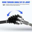 Front Left CV Axle Shaft Assembly Fit for 2.4L 2.7L for Dodge Journey 2009-2020 (Only for AWD), for Avenger 2008-2011, for Chrysler Sebring 2007-2010, Replace for 66-3518, 1 pcs CV Joint Shaft