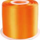 3 Inch Wide Ribbon Double Face Satin Ribbon - 25 Yards (668-Orange Peel)