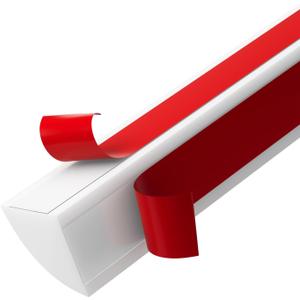 Flexible Quarter Round Molding Trim, Double-Sided Self Adhesive Peel and Stick Quarter Round Rubber Trim Molding for Wall Edge Corner, Cabinet Edge, Countertops, 39inch, White
