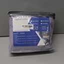 IHOUSTRIY Duvet Cover Full Size,100% Washed Microfiber 3pcs Bedding Duvet Cover Set, Pom Poms Fringe Solid Color Soft and Breathable with Zipper Closure & Corner Ties (Purple, Full)