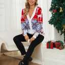 VENTELAN Classic Cardigan Ugly Christmas Sweaters for Women V Neck Button Down Sweater with Fun Patterns and Animals,S-2XL (S)