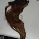 ALXNAN Clip in Hair Extensions for Women, Chocolate Brown with Dark Brown Long Wavy Hair Extensions Clip Ins 4PCS 24 Inch Synthetic Soft and Natural Thick Hair Pieces for Women