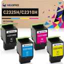 Compatible Toner Cartridge for Lexmark C231H C2325H 3,000 Pages C231HK0 C231HC0 C231HM0 C231HY0 High Yield C231HY0 C2310K0 C2310C0 C2310M0 C2310Y0 for C2325 C2425 C2535 MC2325 MC2425 MC2535