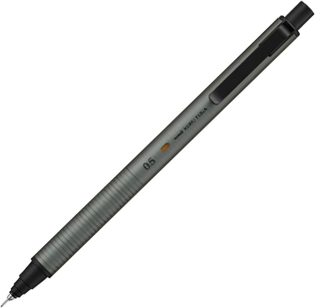 Uni Kuru Toga Metal Mechanical Pencil, Auto Lead Rotation, 0.5mm Fine Point, All-Metal Body, Phantom Grey, M5KH1P.23
