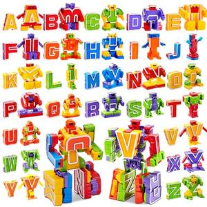 JOYIN Alphabet Robots Toys for Kids, ABC Learning Toys, Alphabots, Letters, Toddlers Education Toy, Carnival Prizes, Easter Basket Stuffers, Treasure Box and Prize for Classroom