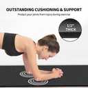 Hatha Yoga Extra Long TPE Yoga Mat 79" x 40" x 1/2" Thick Non-slip Exercise Mat for Home Gym Use, Yoga, Pilates, Fitness & Workouts