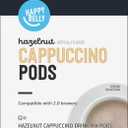 Happy Belly Light Roast Cappuccino Coffee Pods, Hazelnut Flavored, Compatible with K-Cup Brewers, 24 Count (EXP 04/23/27)