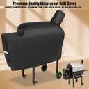 QuliMetal DB Grill Cover for Green Mountain Grills Pellet (Daniel Boone) - 600D Anti-UV & Waterproof,Heavy Duty Patio BBQ Grill Cover, 53.5 x 19.7 x 25 Inches