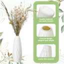 10 Pack Composite Plastic Flower Vases Bulk White Small Tall Conic Floral Vases for Centerpieces Unbreakable Bud Vase for Wedding Party Living Room Decor (Elegant)