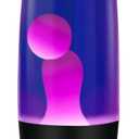 16 Inches Purple Magma Lamp with White Wax Black Base Soothing Liquid Motion Lamp Home Decoration Bedroom Living Room Night Light for Adults Kids Boys Girls