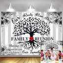 7x5ft Family Reunion Backdrop Family Tree Leaves Our Roots Run Deep Photography Background Welcome Family Members Gathering Party Decoration Supplies Banner