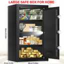 5.2 Cuft Large Safes for Home Use Water and Fireproof, Digital Security Fire Safe Box with Programmable Keypad, Key Lock & Removable Shelves, Anti-Theft Document Safe for Money, Medicine and Valuables