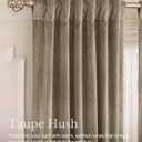 NICETOWN Taupe Velvet Curtains for Bedroom 84 inches Long, Rod Pocket & Back Tab Luxury Room Darkneing Window Treatments Vertical Heavyweight Winter Drapes for Living Room, W52 x L84, 2 Panels