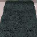 OLANLY Bathroom Rugs 24x16, Extra Soft Absorbent Chenille Bath Rugs, Rubber Backing Quick Dry, Machine Washable Bath Mats for Bathroom Floor, Tub and Shower, Home Decor Accessories, Blackish Green
