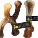 2 x Fuzzl Ultra Tough Nylon Dog Chew Toy - Crossbone and Bone Beef Flavour for Extreme Chewers - Long Lasting Bone for Aggressive Chewers - Strong Puppy Toys
