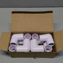 1 Tee PVC Fitting 3 Way Elbow Connector, Furniture Grade 90 Degree Elbow Side Outlet, PVC Corner Fittings for Building Furniture Greenhouse Shed Pipe Fittings Tent Connection (Pack of 8) (White)