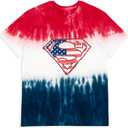 DC Comics Justice League Superman July 4th Matching Family T-Shirt Toddler to Adult Sizes (2T - 2XL)