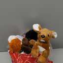 MaoGoLan 5 Pcs Soft Woodland Stuffed Animals Bulk Plush Toys for Girls Kids, 8'' Grizzly Bear Deer Fox Raccoon Red Panda Forest Animal Plushies Set Theme Party Favors Decorations Gifts Christmas