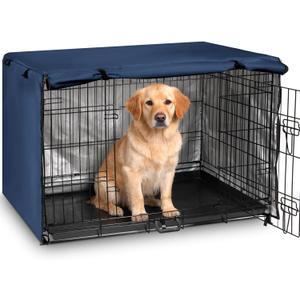 Kefit Dog Crate Cover 42 inch, Kennel Cover for Dog Cage, Navy Blue