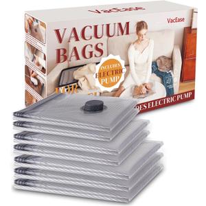 VacEase Vacuum Packing Storage BagsCompression Seal Bags for Travel Space Saver for Luggage and Suitcase