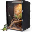 25 Gallon Reptile Tank Enclosure,16x16x24 Reptile Terrarium Acrylic Front Opening with Metal Translucent Mesh Top for Crested Gecko Lizards, Snakes, Chameleon