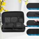 ProCase Large Hard Travel Electronic Organizer Case for MacBook Power Adapter Chargers Cables Tech Organizer Hard Drive USB Flash Disk SD Card Portable Electronics Accessories Bag -Black