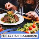 12Pcs Stainless Steel Forks Silverware Set - Reusable Silverware Dinner Forks for Restaurant Ceramic Long Handle Fork Cutlery Set - Dessert Forks and Spoons for Home Kitchen Silverware Forks Set