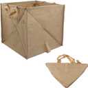 1PCS Khaki Foldable Storage Bag Oxford Foldable Camping Storage Bag Large Storage Basket With Handles