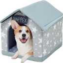 ANPPEX Medium Dog House Indoor,XL Size Indoor Dog House for Medium and Large Dogs,Covered Dog Bed with Cushion,Grey