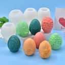 8 Pieces Set, Easter Series of Floral Egg Candle Craft Silicone Mold Making