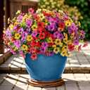 Artificial Flowers Fake Plants for Outdoors Spring Decoration, 13Bundles Silk Realistic UV Resistant Faux Flowers for Outside Planter Porch Yard Patio Garden Home Indoor, Mix