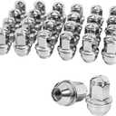 24pcs M14x1.5 Lug Nuts - Compatible with 2015-2023 Ford F150, Expedition, Lincoln Navigator, 2017-2023 Tesla Model 3 One-Piece Design Factory Chrome Wheel Nut Set