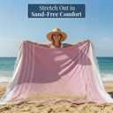 LANE LINEN Beach Vacation Essentials Blanket- Large Beach Blanket Sandproof with Quick Dry Comfort 82"x82", Perfect for Family Vacations, Park Outings, or Social Games – Candy Pink